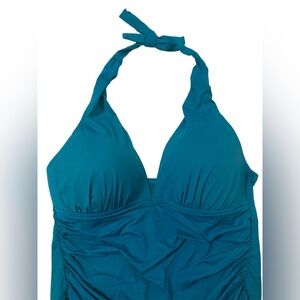La Blanca Island Goddess Halter Tankini Top size 14